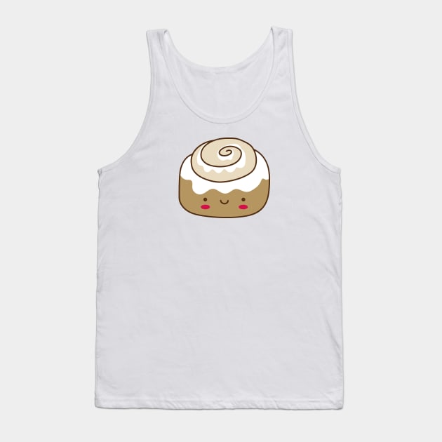 Cute Kawaii Cinnamon Bun Tank Top by designminds1